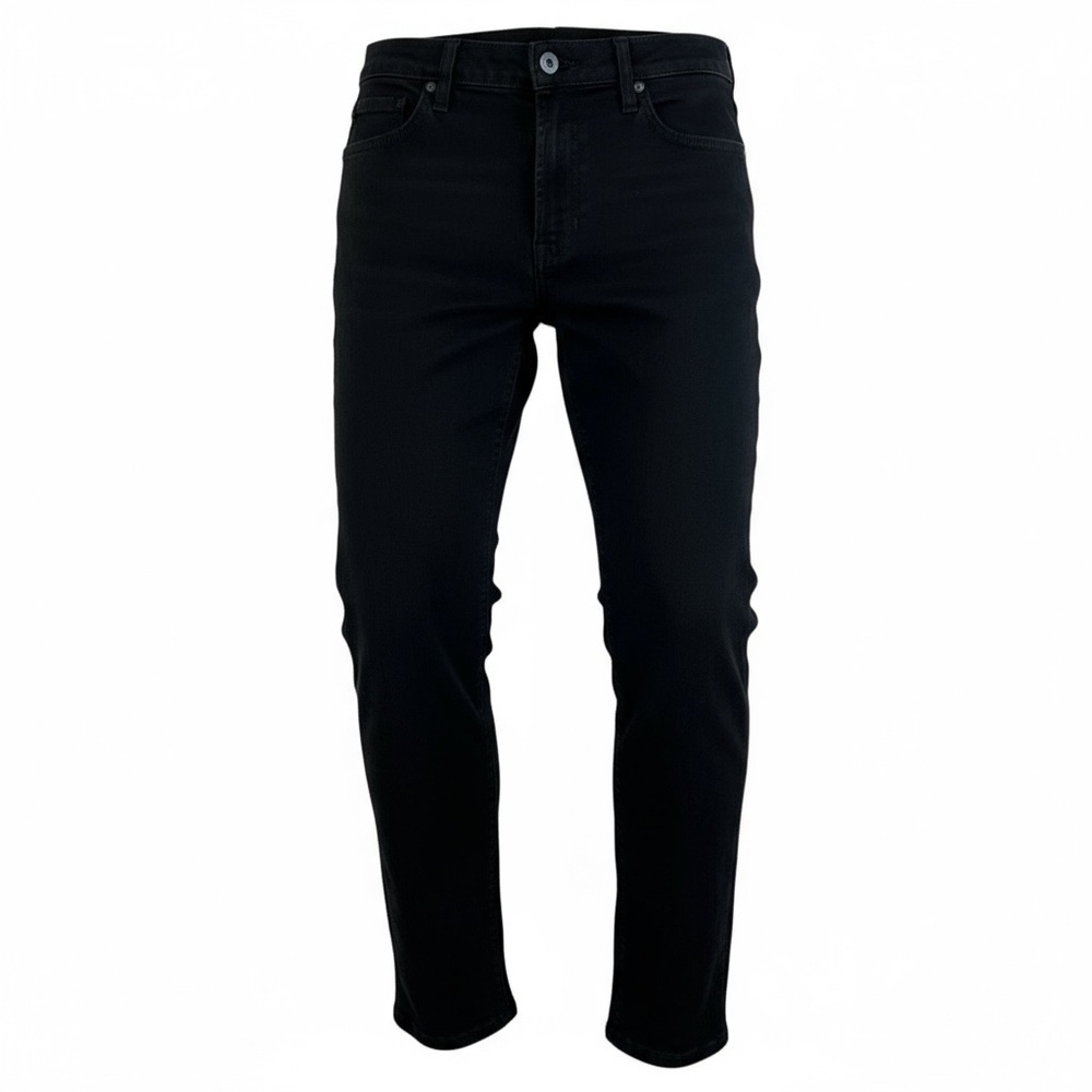 7 for all mankind black jeans B(AIR) KIMMIE STRAIGHT size 31 high stretchh